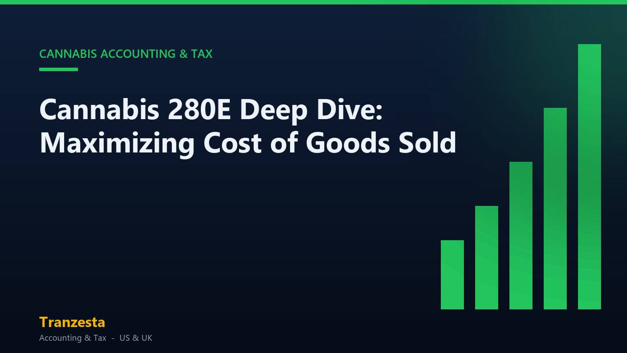 Cannabis 280E Deep Dive: Maximizing Cost of Goods Sold