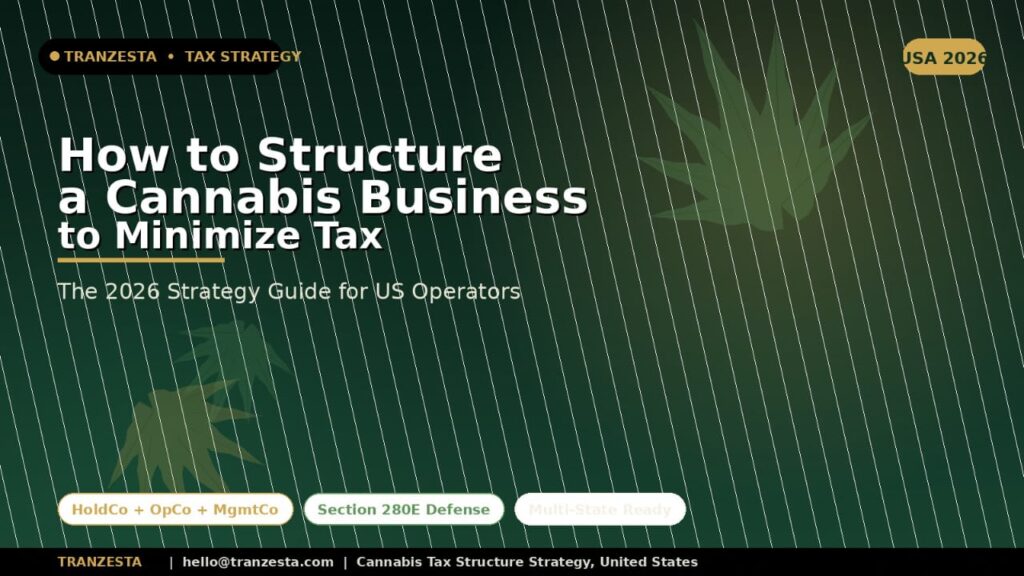 cannabis business structure tax minimize