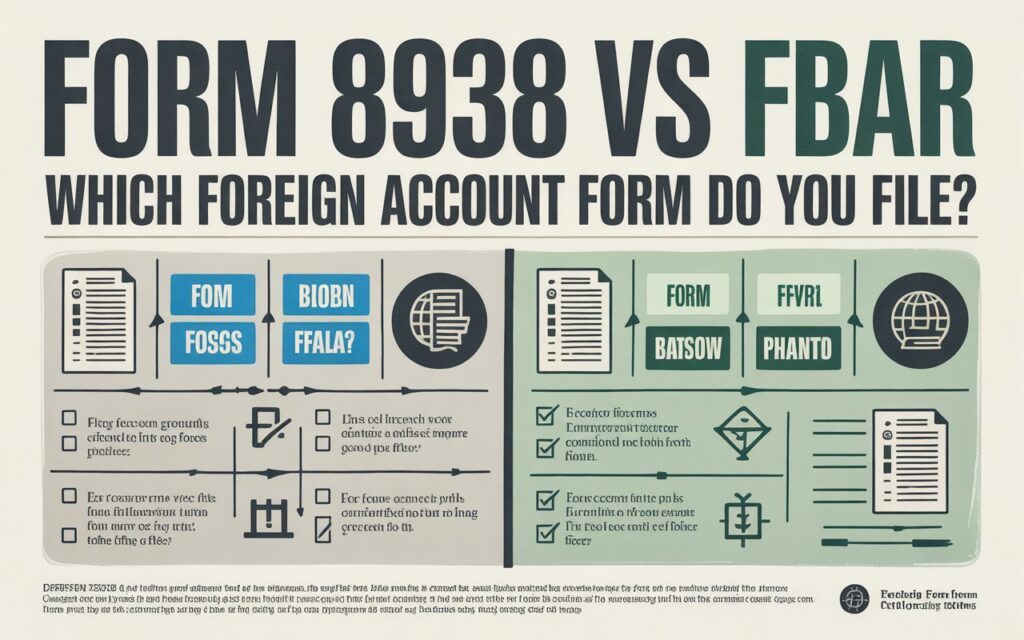 Form 8938 vs FBAR foreign accounts