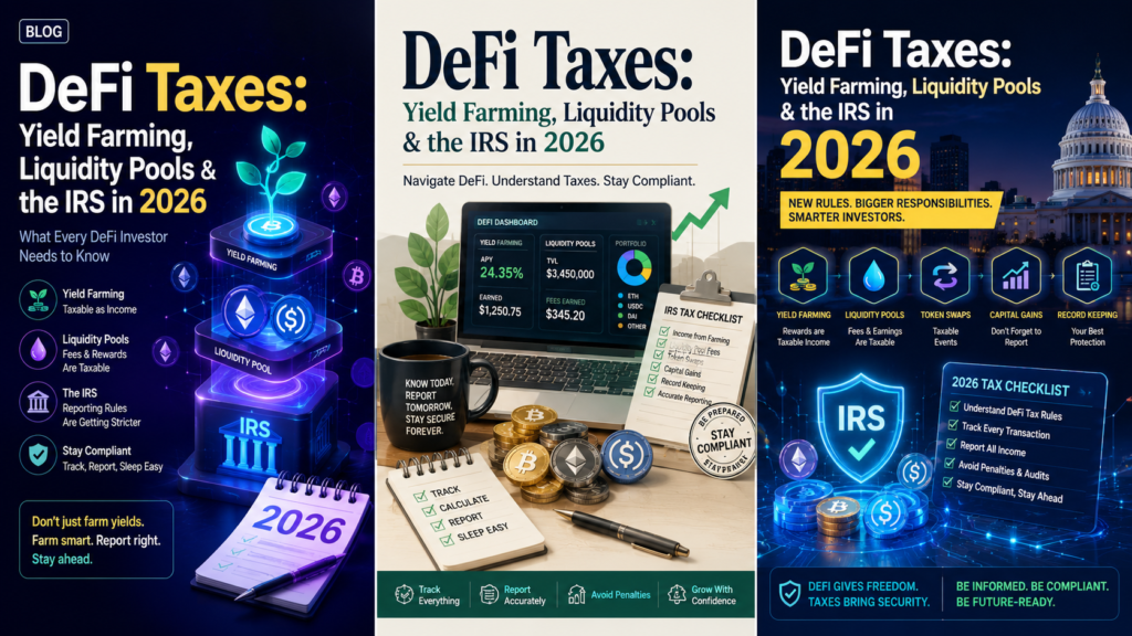 DeFi taxes yield farming IRS 2026