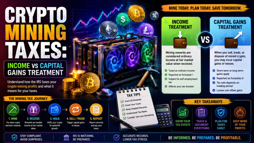 crypto mining taxes income capital gains