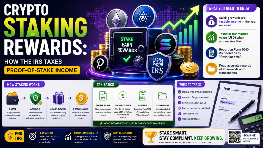 crypto staking rewards IRS taxes