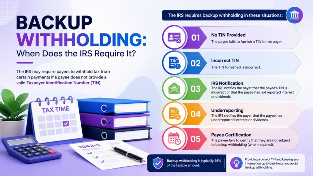 backup withholding IRS requirements