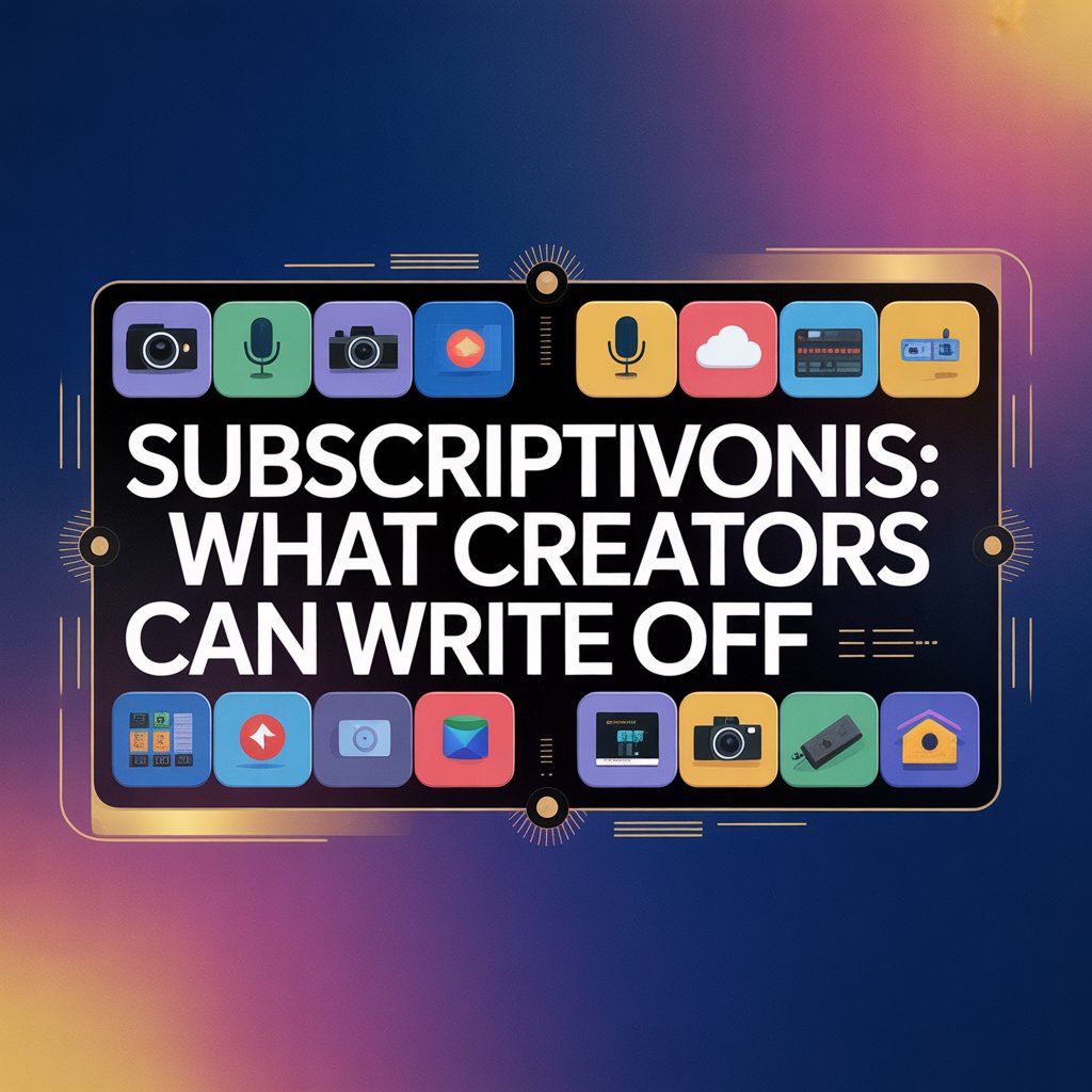 subscriptions software tax write-off creators