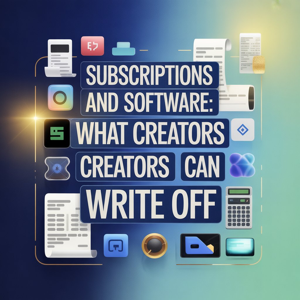 subscriptions software tax write-off creators