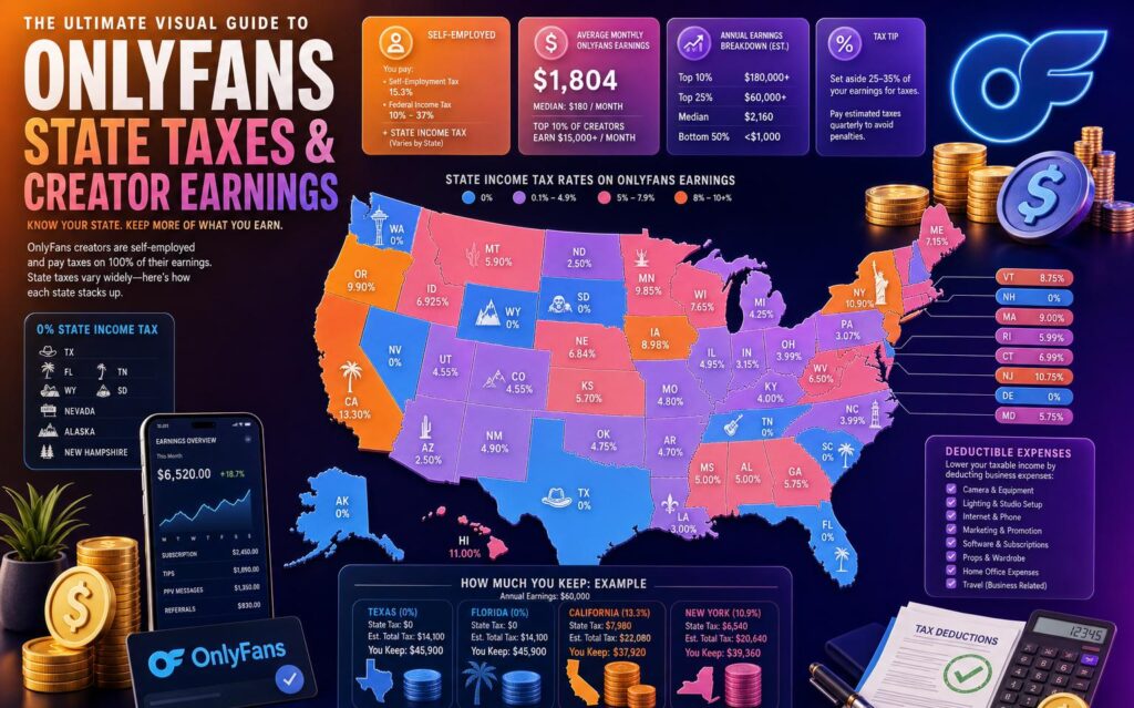 OnlyFans state taxes by state