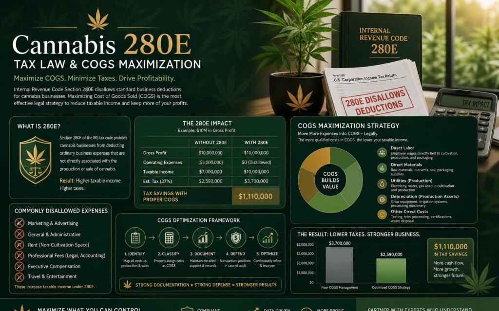 cannabis 280E maximize cost of goods sold