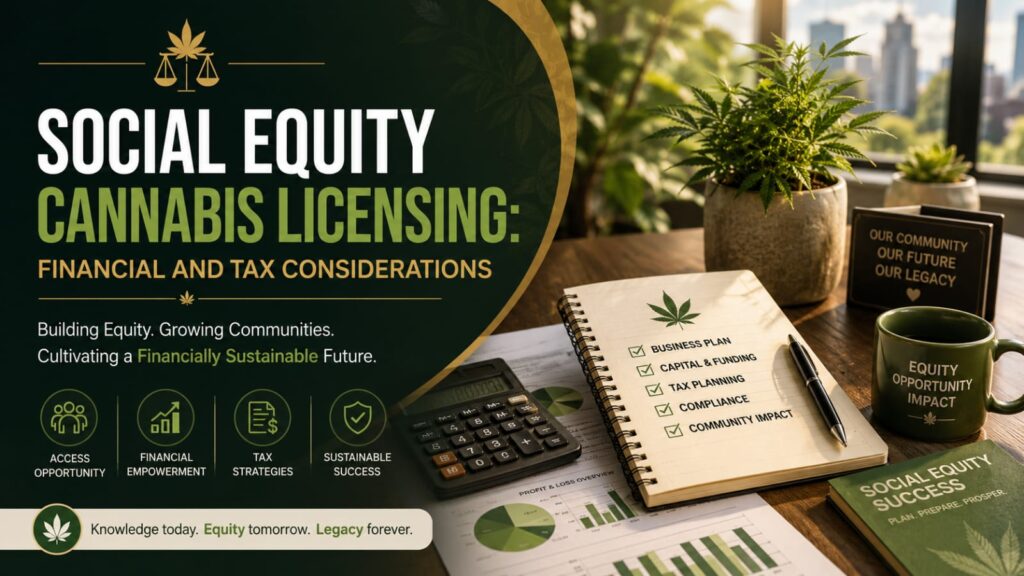 social equity cannabis license financial tax