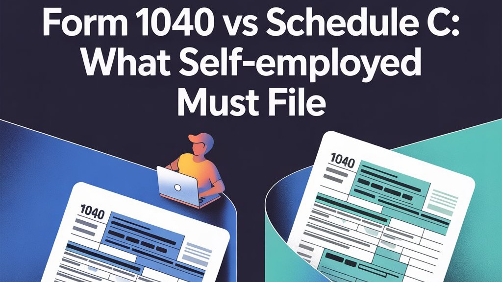 Form 1040 vs Schedule C self-employed