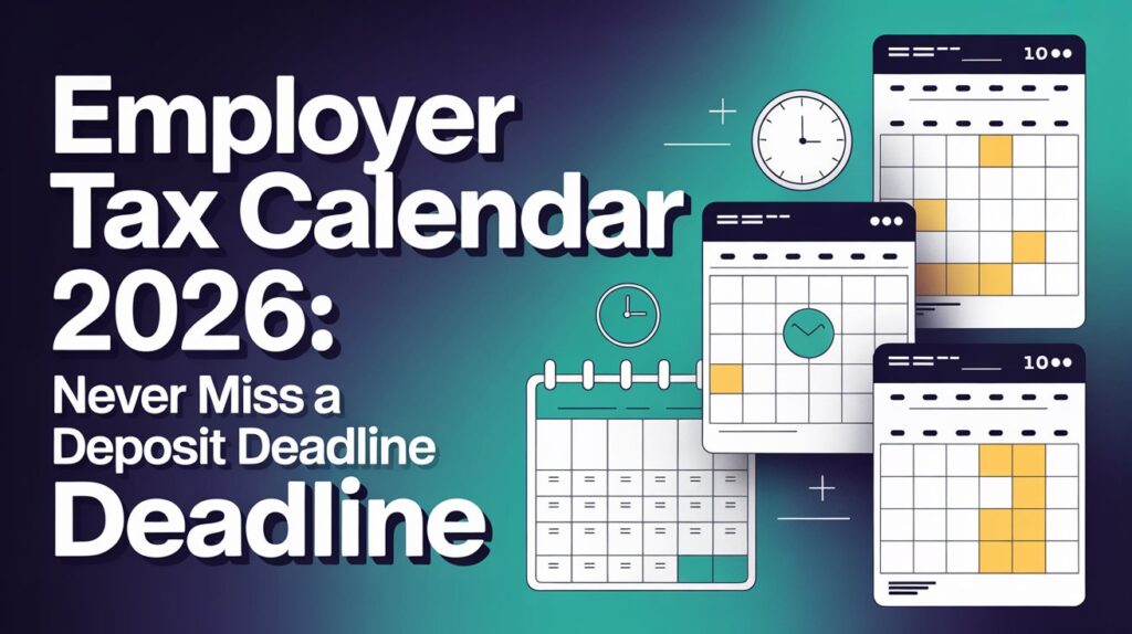 employer tax calendar 2026 deposit deadlines