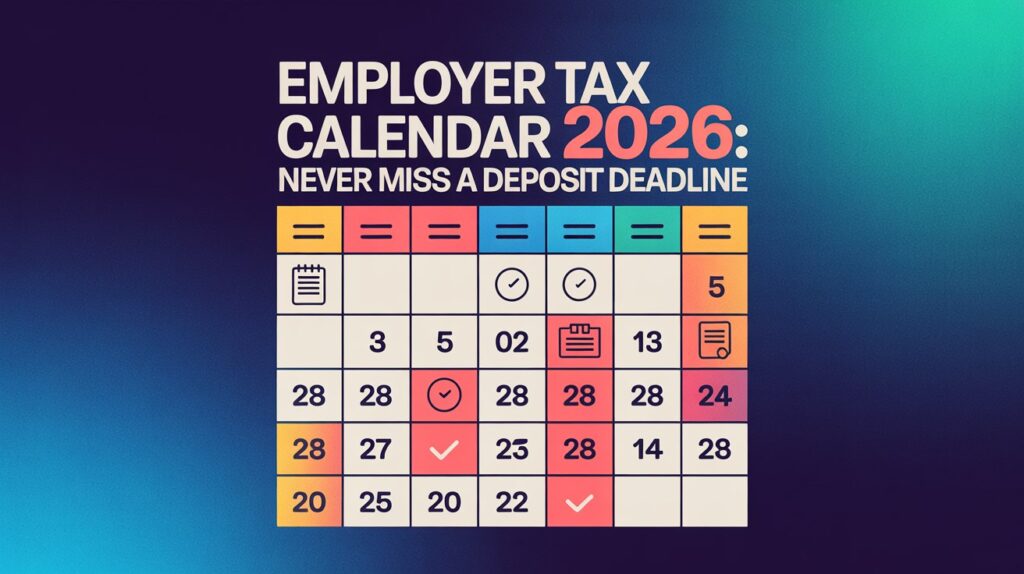 employer tax calendar 2026 deposit deadlines