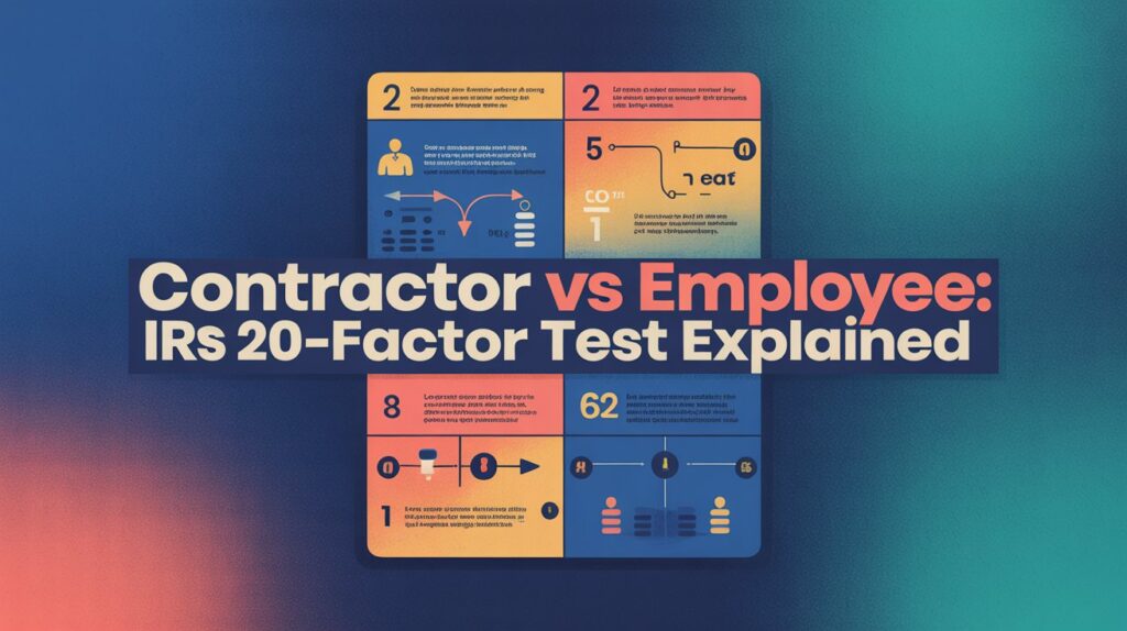 contractor vs employee IRS 20 factor test