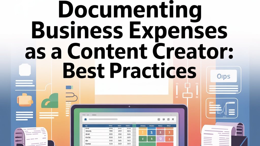 documenting business expenses content creator