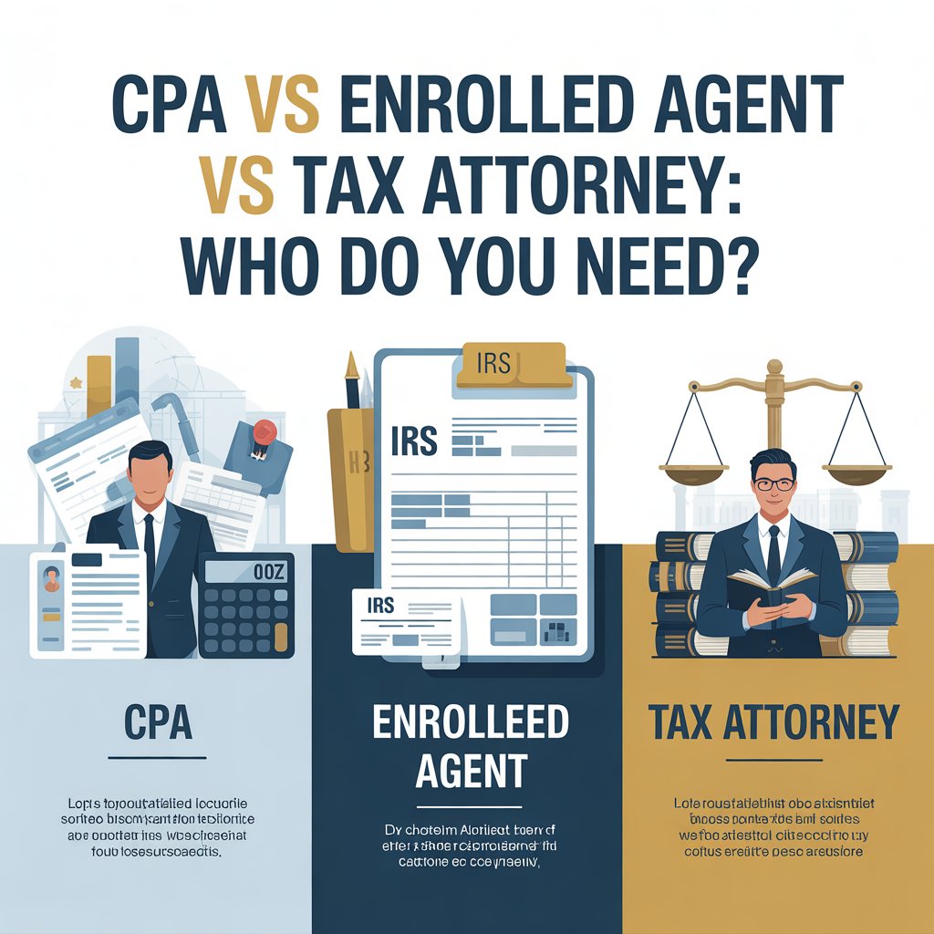 CPA vs enrolled agent vs tax attorney