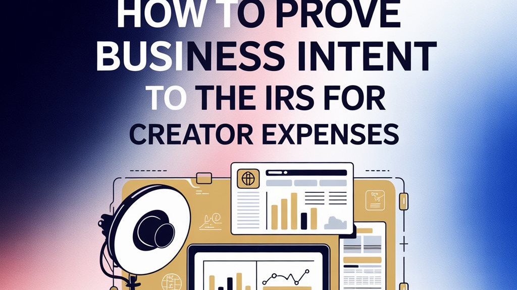 prove business intent IRS creator expenses