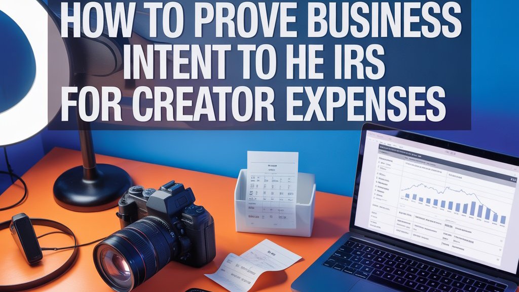 prove business intent IRS creator expenses