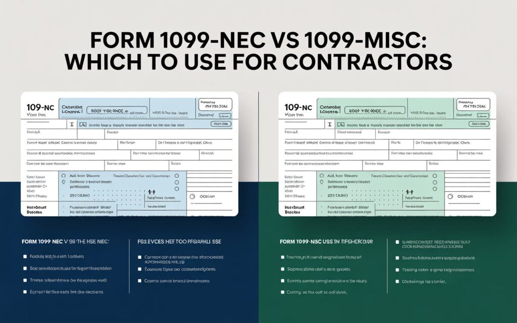 Form 1099-NEC vs 1099-MISC contractors