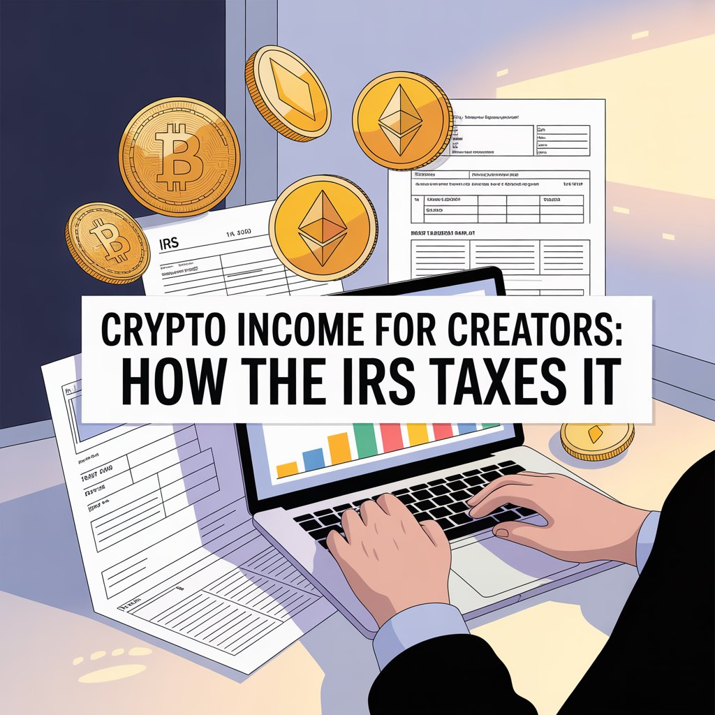 crypto income creators IRS taxes