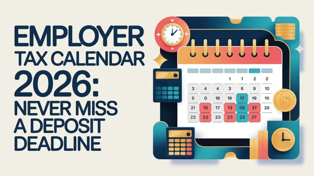 employer tax calendar 2026 deposit deadlines