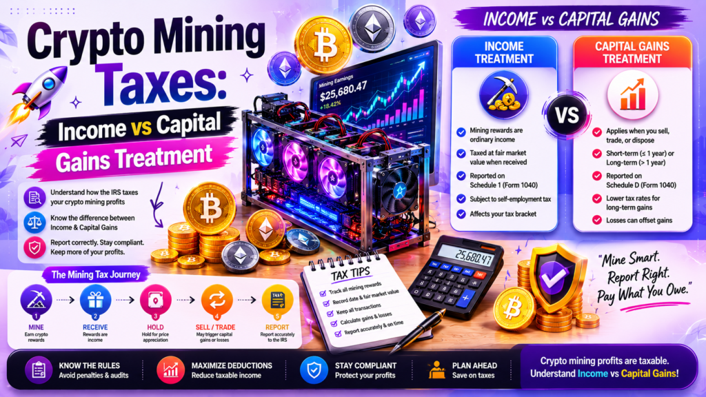 crypto mining taxes income capital gains