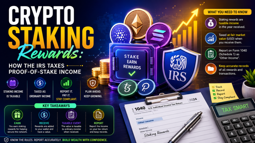 crypto staking rewards IRS taxes