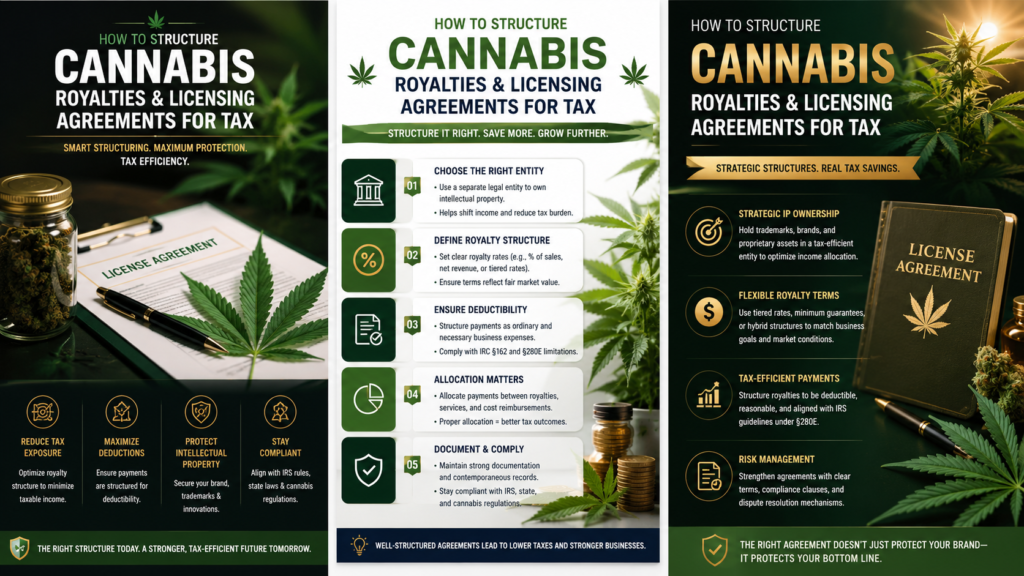 cannabis royalties licensing tax structure