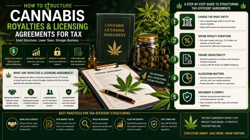 cannabis royalties licensing tax structure