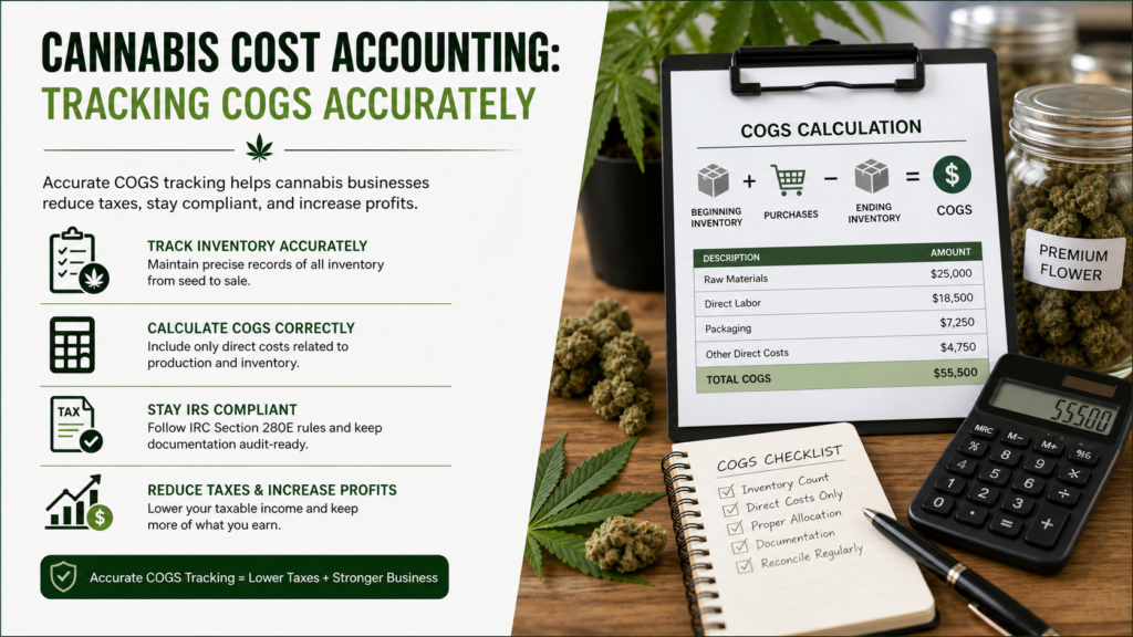 cannabis cost accounting COGS tracking